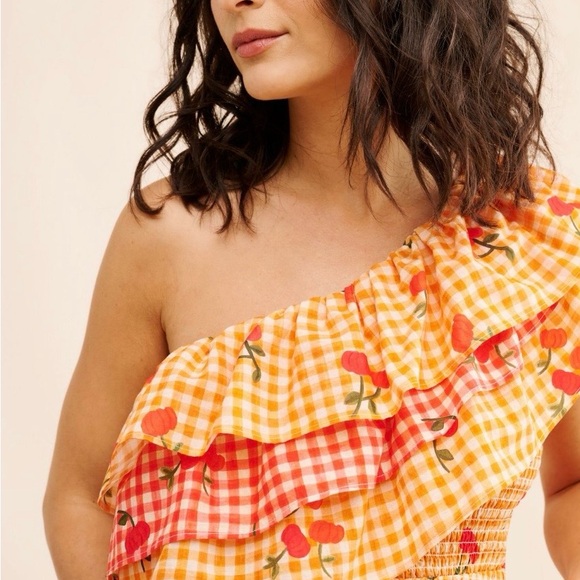 FARM Rio Colorful Ruffled One-Shoulder Dress - Picture 4 of 4